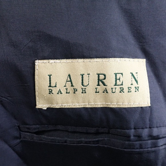 VINTAGE LAUREN RALPH LAUREN WOOLMARK PINSTRIPE SPORT COAT BLAZER SUIT JACKET 40L - Picture 6 of 10